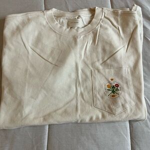 Aime Leon Dore Cream T-Shirt with Floral Graphic